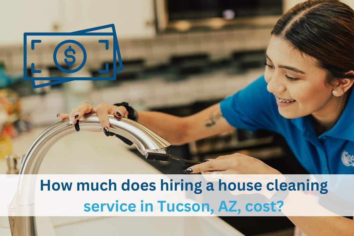 women cleaning the kitchen sink-Tucson AZ home cleaning services